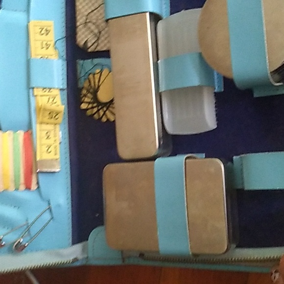 VINTAGE Manicure, Sewing & Grooming Travel Kit Leather Case WEST GERMANY 🇩🇪 - Picture 5 of 15